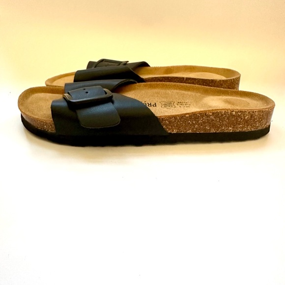 Project Cloud Black Leather sandals size 7.5 - Picture 3 of 4